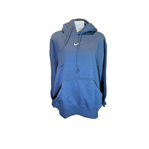 Women's Nike phoenix Blue Hoodie XL with White Logo